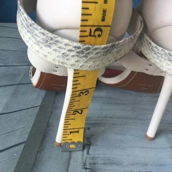 Charles Jourdan Snake Skin Print Sandal Heels - Picture 5 of 7